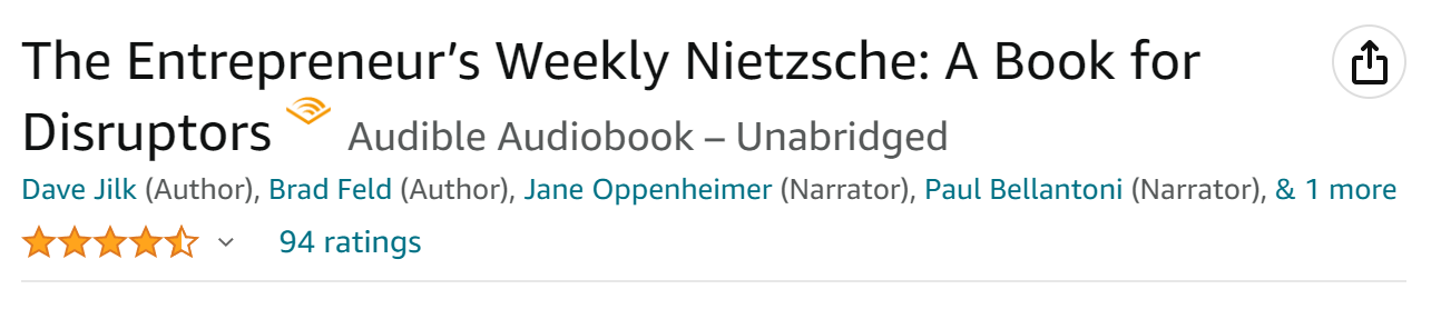 The Entrepreneur's Weekly Nietzsche reviews