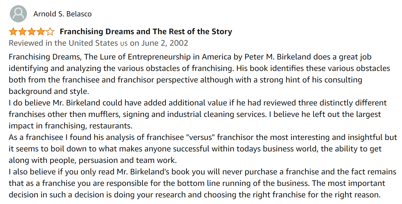franchising dreams review2